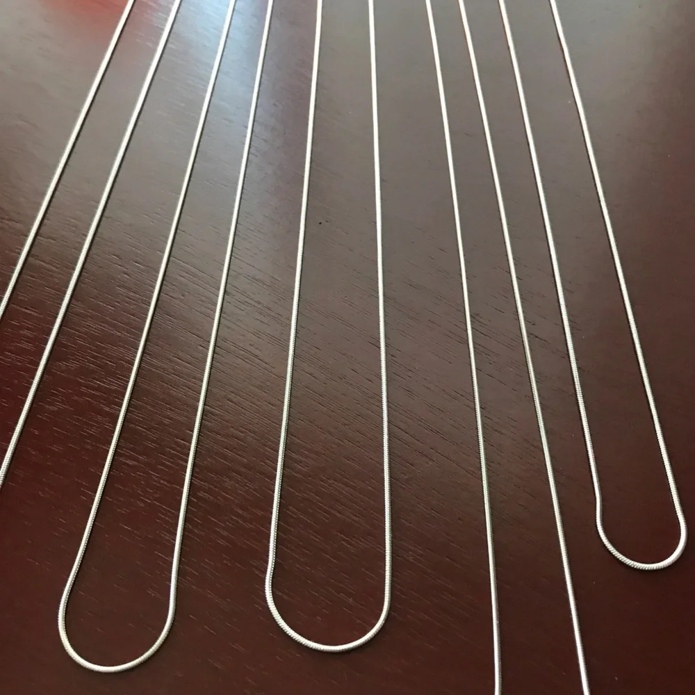 Set of 3 ⭐️925 Sterling silver plated snake chains - Picture 5 of 5